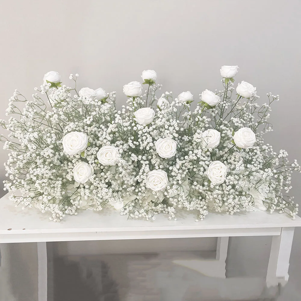 Real Touch Baby breath artificial flower garland table centerpieces baby breath wedding aisle runners Artificial Flower Runner