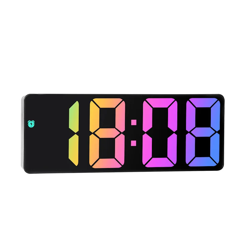 Small Colourful Alarm Clock Digital Electronic Led Vacuum-Tube Calendar Table Clocks For Kids Bedroom Bedside Home Decor Watches