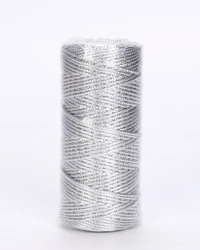 1.5mm gold and silver wire tag line 16 strands flat hollow gold wire gift wrapping rope