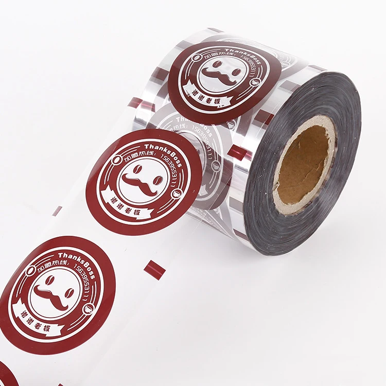 Custom Printed Plastic Cup Lid Sealing Film for Bubble Tea Milk Tea Fruit Juice