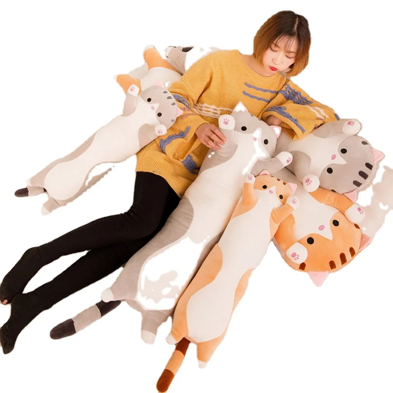 Yohi Lovely Cartoon Animal Stuffed Toys Cute Black Cat Shaped Soft Cat Plush Pillows Doll Girls Valentine Day Gifts