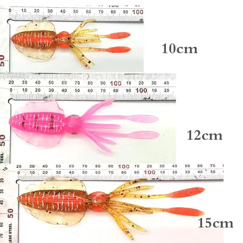 High quality vivid artificial soft crab lure luminous octopus squid jig fishing lure squid lure