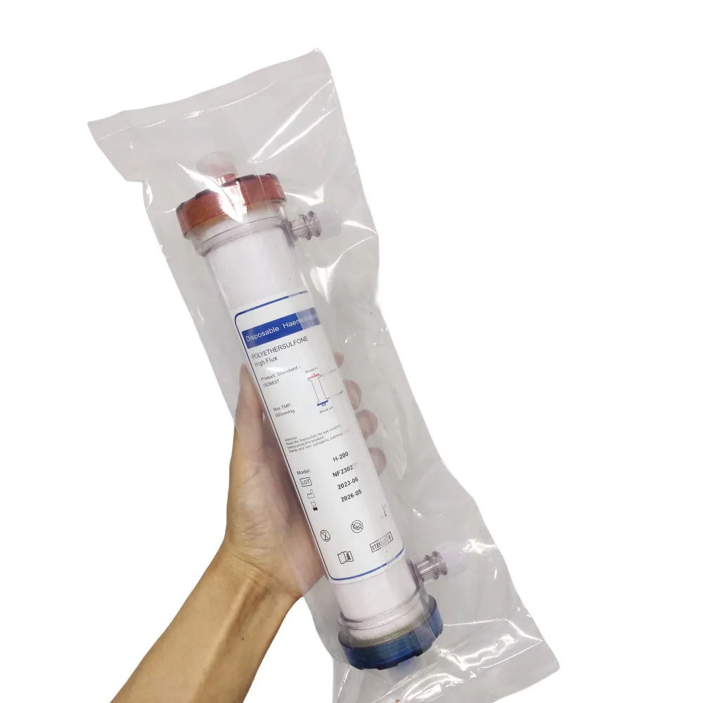 Disposable low high-flux dialyzer  dialysis  dialyser