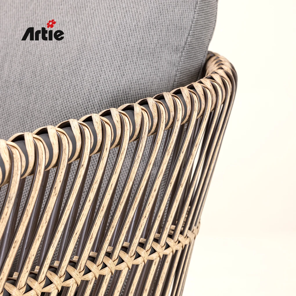 Artie Luxury Patio Garden Wicker Sofa Furniture Outdoor Leisure Outdoor Armchair Sofa Single Garden Sofa