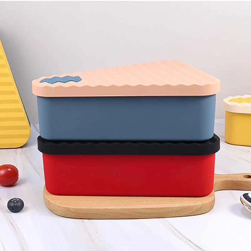 Food storage Pizza Storage box Silicone Reusable Pizza Container with 3 Microwavable Serving Trays