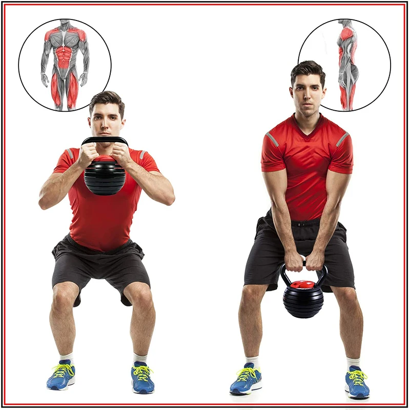 2kg 4kg Free Weighting Fitness Exercise Training Gym Equipment pesa rusa Kettlebell Adjustable Dumbbell Kettlebell Manufacturers