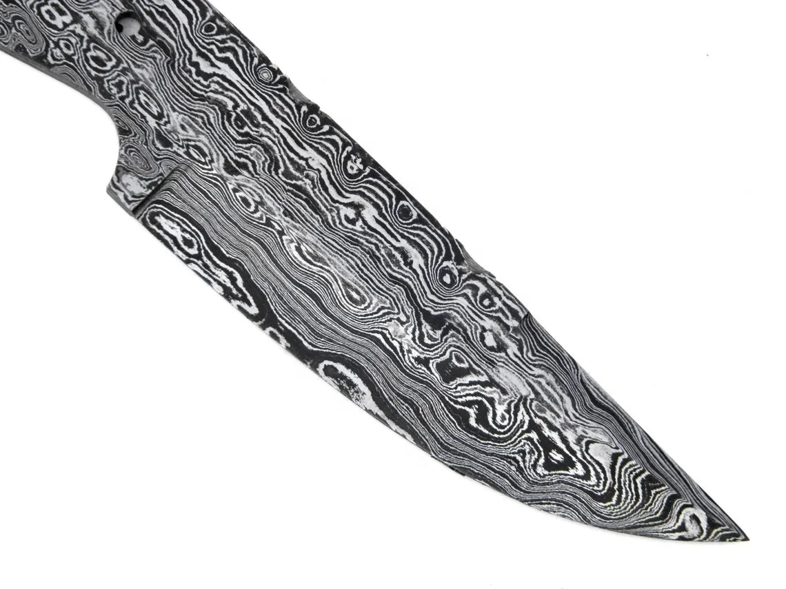 Custom handmade Damascus steel hunting knife Fixed BLADE Blank Blade camping knife knives supplies