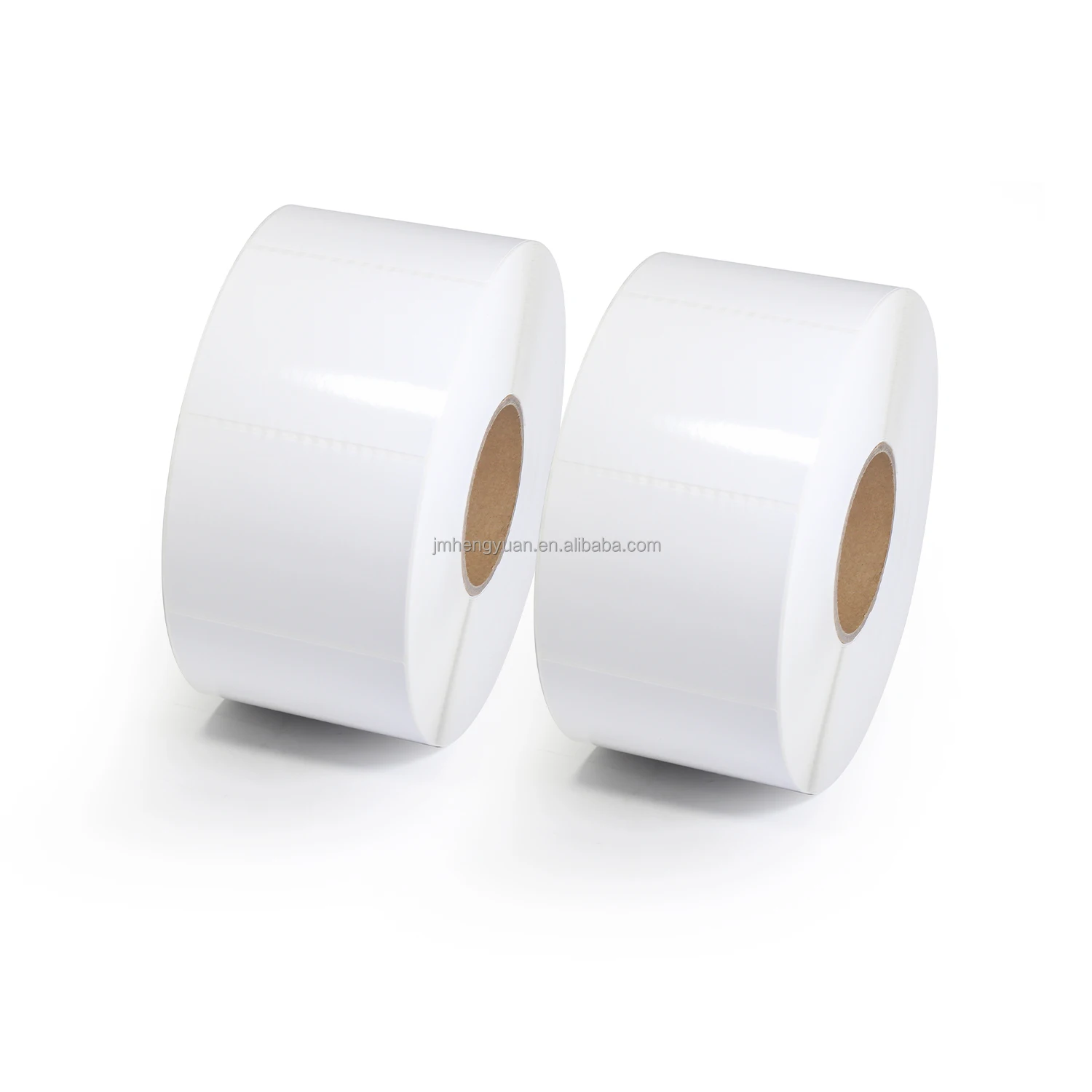 White Glossy PP Film Jumbo Roll  Self Adhesive Synthetic Paper Label Material