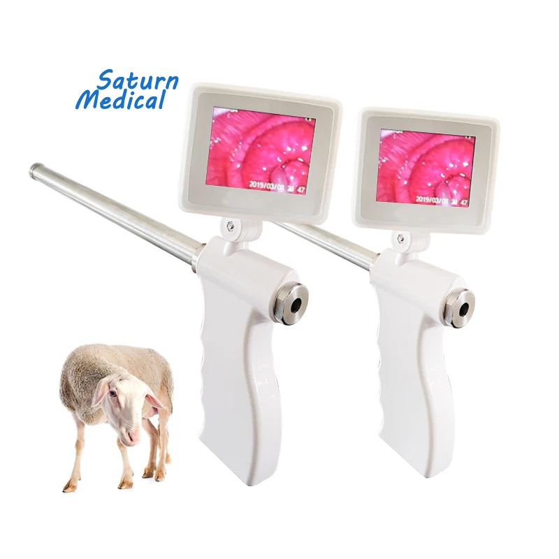 Manufacture cheapest price high definition hd camera visual artificial insemination gun for cow cattle horse equine goat sheep