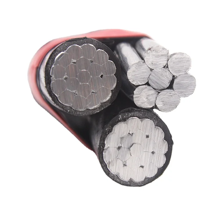Low voltage Aluminum AWG  triplex service drop abc cable Overhead Aerial Bundled Cable