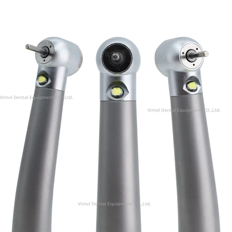 Dental LED Handpiece High Speed 4 Hole 3 Way Water Spray Ceramic Push Button Air Turbine Drills Dentisty Equipment