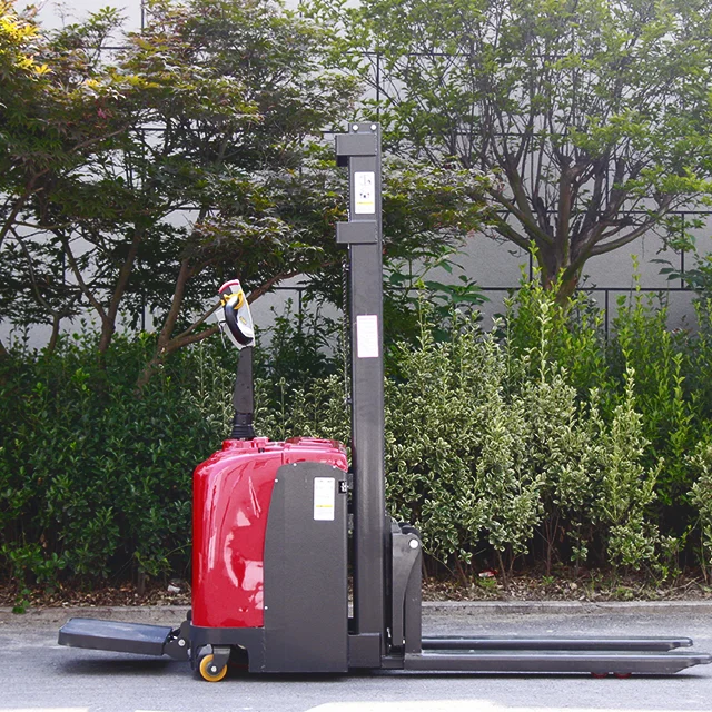 JG Electric Fork Lifter 1 Ton Forklift Walking Pallet Stacker Electric Semi Electric Stacker