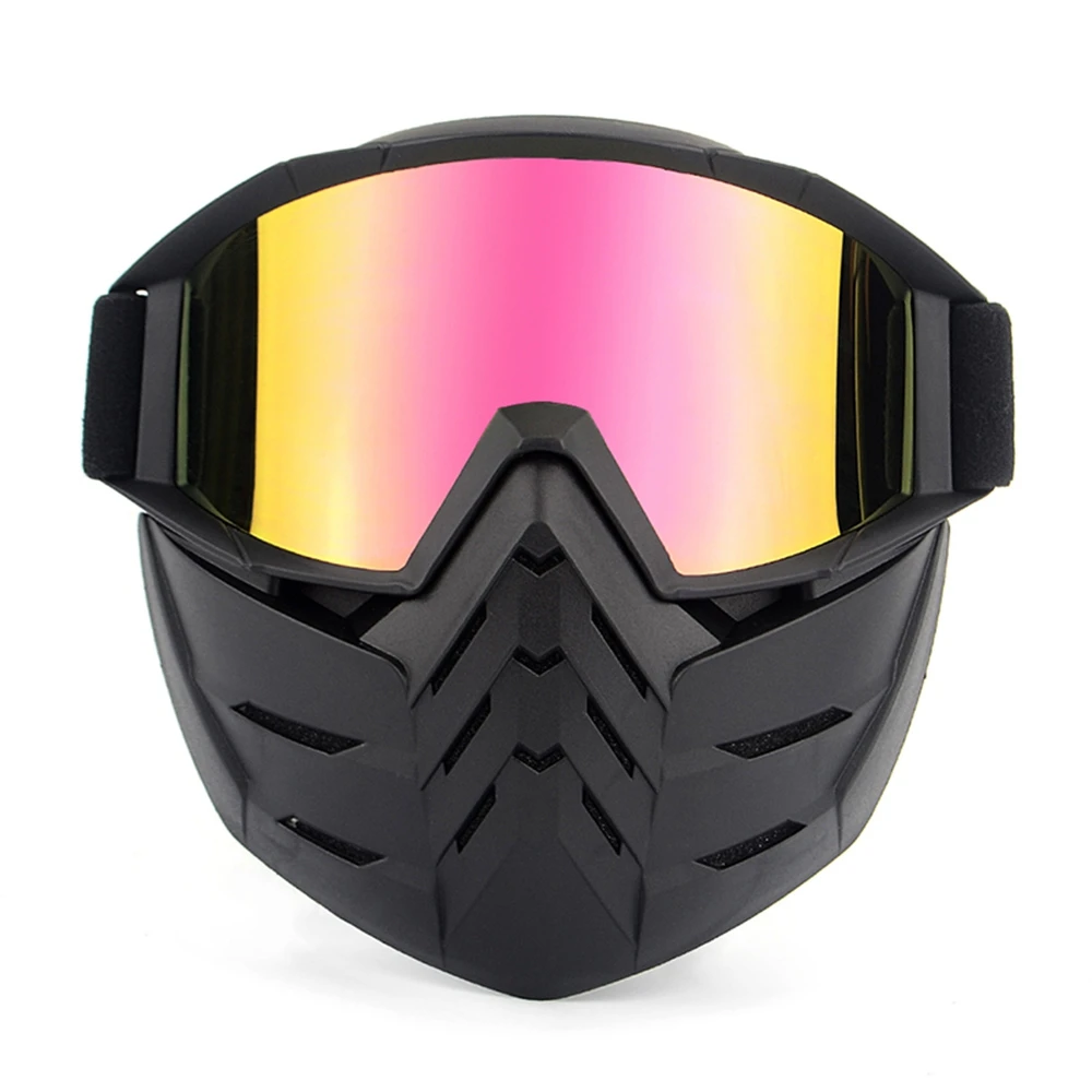 
Visor Helmet With Goggle Open Sheet Face Mask For Motorcycle Bike Motocross Retro Collagen Face Mask Lift With Vintage 