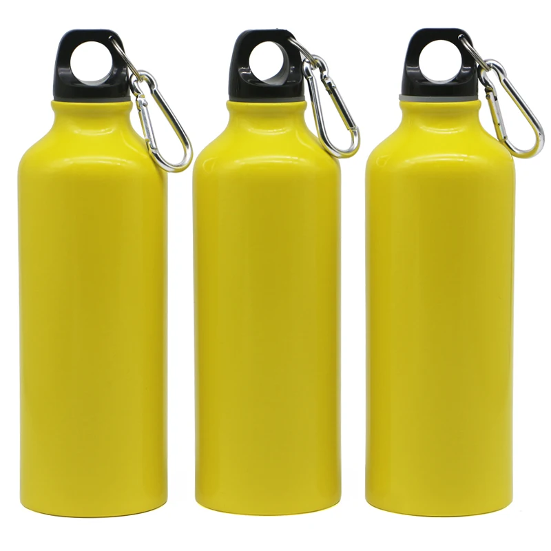 
Portable flat shape aluminum water drink flask thermos with stainless steel 
