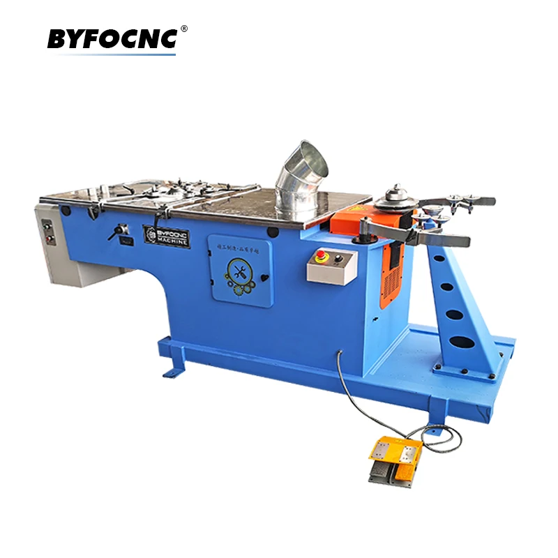HVAC spiro equipment round duct circle pipe bender elbow making gore locker making forming machine for sales