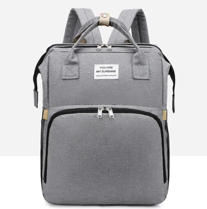 Portable Baby Bed with Insulated Pocket Baby Diaper Backpack Bag with Changing Station Travel Bassinet