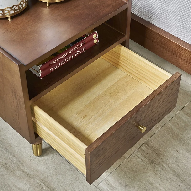 Modern Design Wood Bedside Table cabinets Home Bedroom Furniture Nightstand