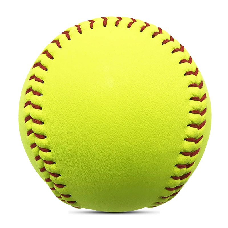ECO Custom logo Soft Hard PU Leather Handmade Softball Ball 12 Inch Official Professional Game Softball