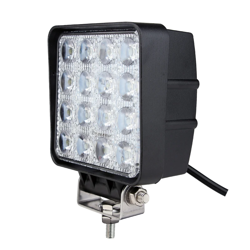 Tuff Plus 12V 24V 32V 48w super bright truck working light car spot square led work light for truck suv