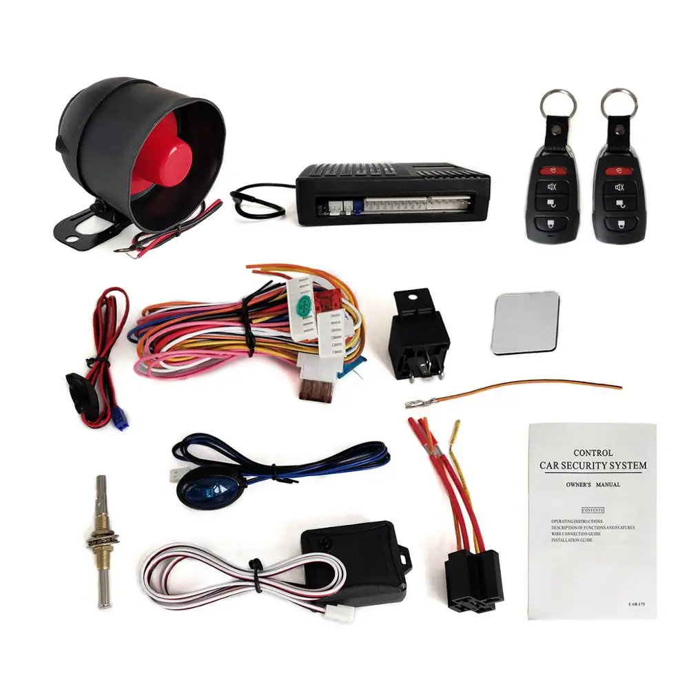 L3000B car alarm prestige mini one way alarm system auto re-arm car alarm with immobilizer button vibration record