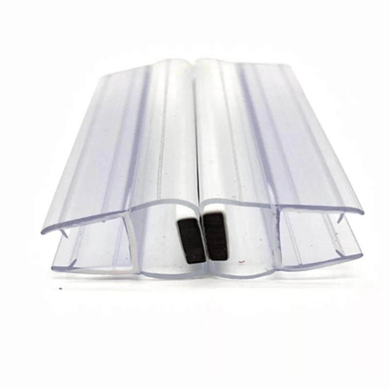 Waterproof Glass Edge PVC Magnetic Seal Strip for  Glass Shower Door