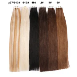 Wholesale Tape In Hair Extensions Natural Looking 100% High Grade Brazilian Human Tape Hair