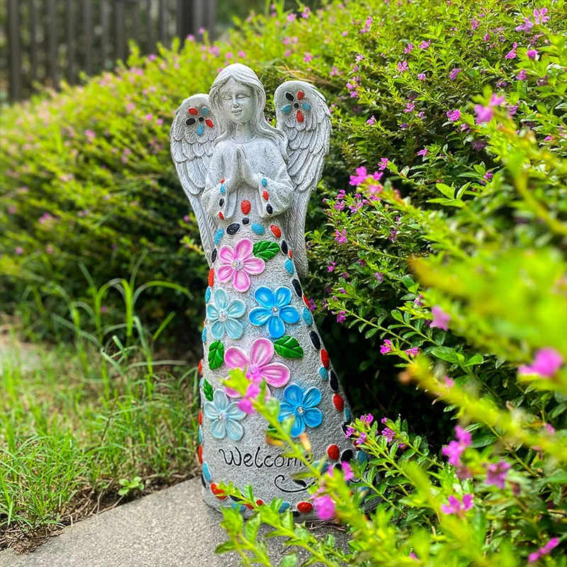 Home Decor Resin Crafts American Style Cartoon Dwarf Elf Decoration Garden Solar Decorative Light Outdoor Christmas Light