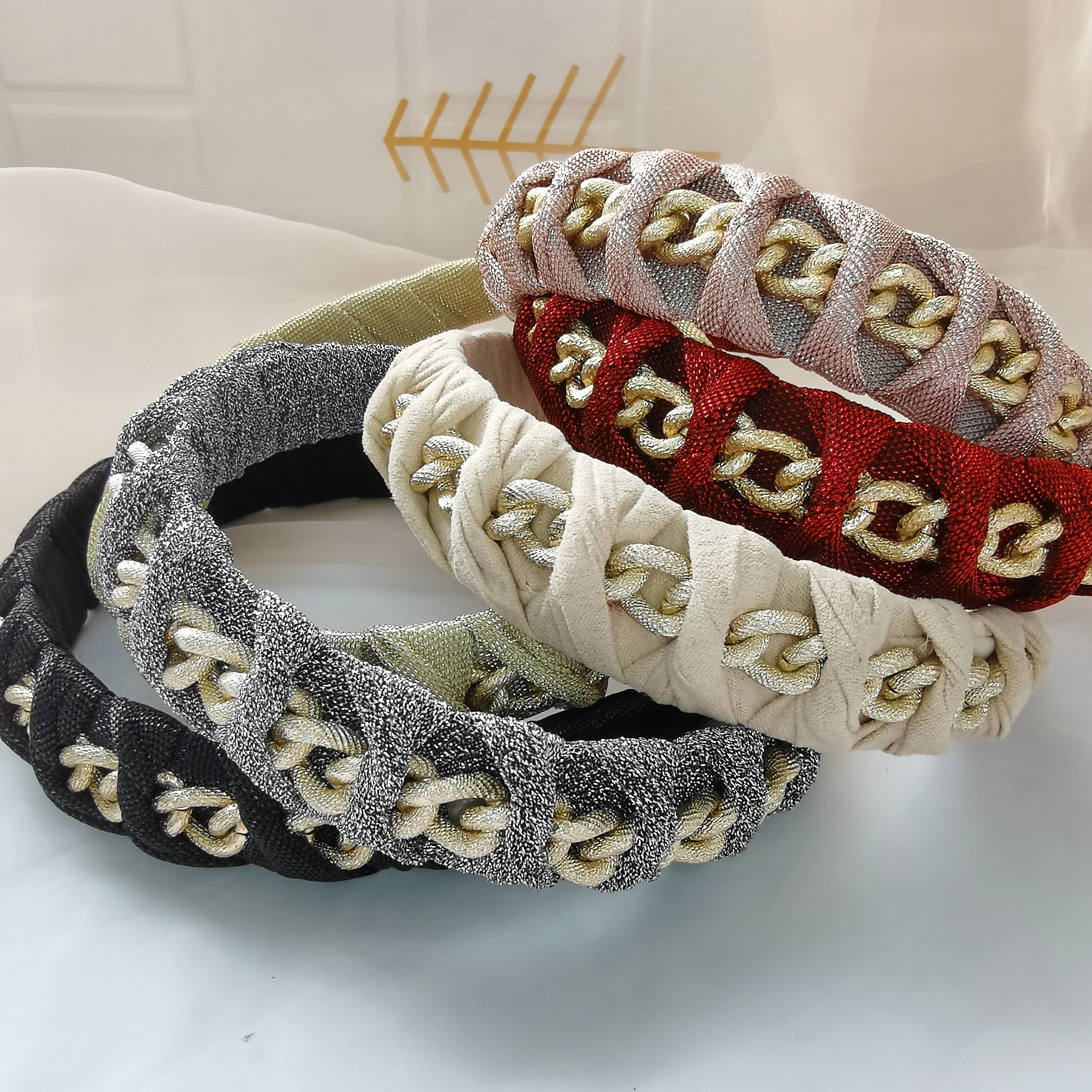 Популярные цепи ручной работы, аксессуары для волос для девочек, модные повязки для волос, повязки на голову