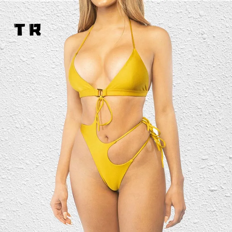 Swimwear Manufacturer Print Bikini Sexy String Swimwear One Piece Swimsuit Fitness Swimwear For Girl