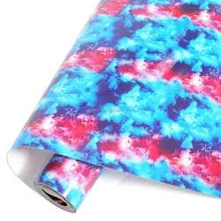 12inx5feet waterproof colorful ink splatter tie-dye pvc permanent self adhesive vinyl roll on glass mugs