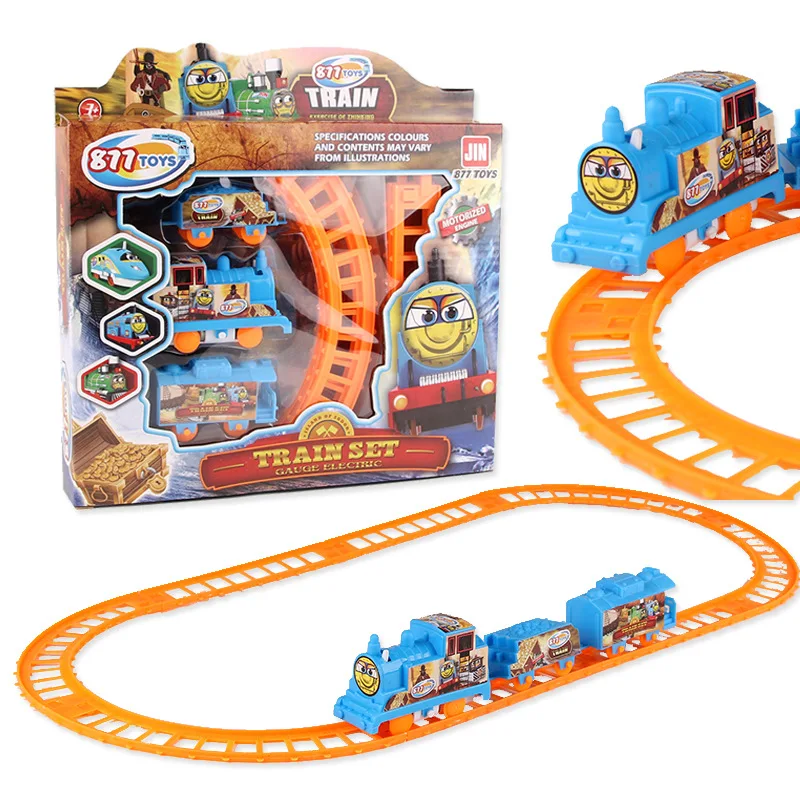 Hot Sale Electric Plastic Educational Model Light DIY Rail Track Toy Train Set Set puzzle assembled track train