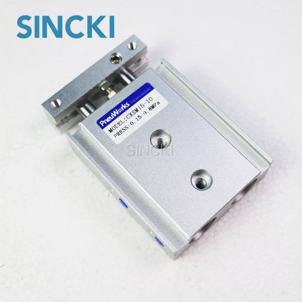 China CXSM 20 mm Bore Alloy Tri-Rod Cylinder Pneumatic Air Cylinder Double Shaft Air Cylinder