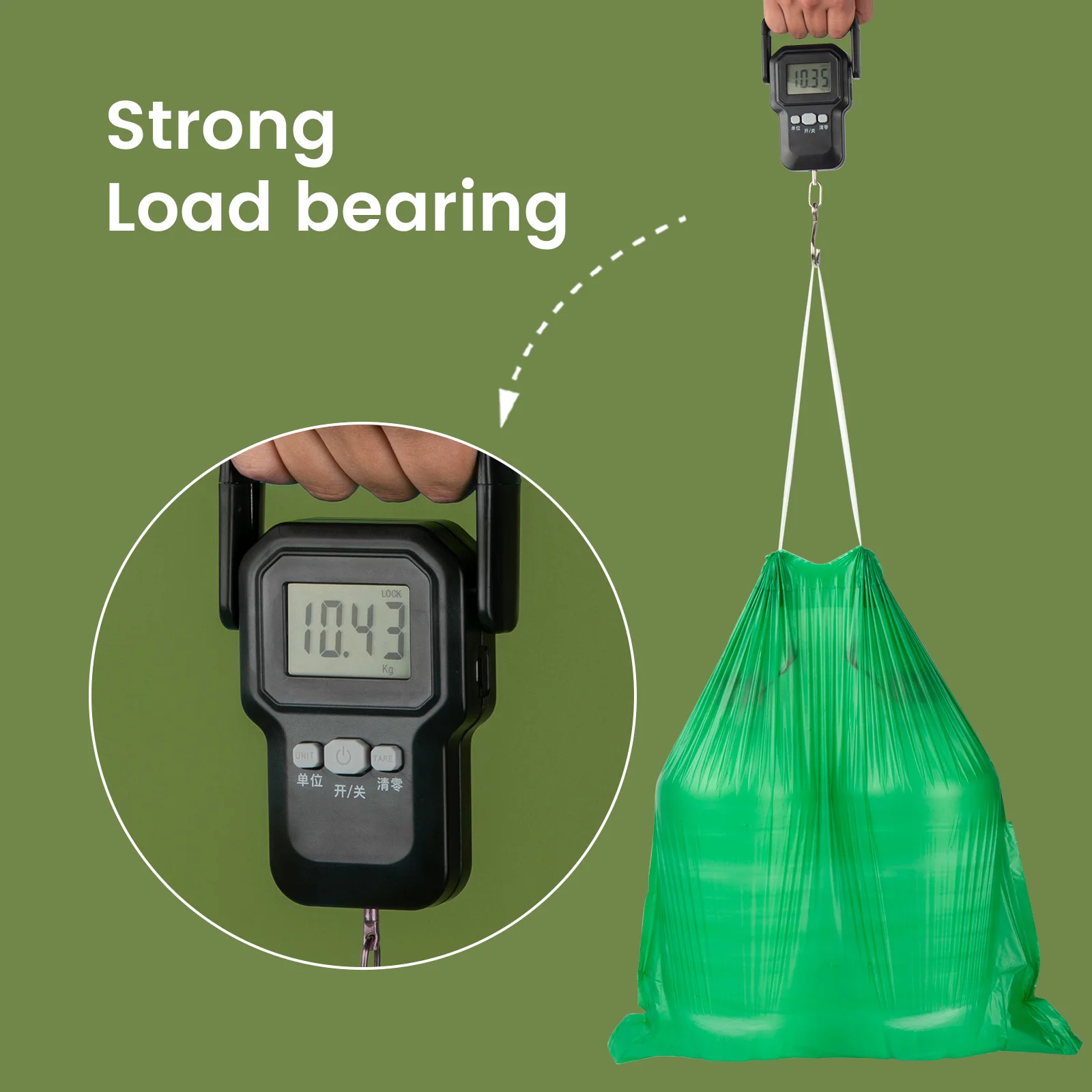 Superbio 100% biodegradable 13 Gallon Kitchen Drawstring Trash Bags Compostable Tall Kitchen Garbage Bags