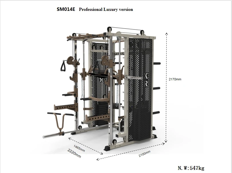 2024 Hot Selling Gym Equipment Commercial Power Rack Machine Multi Functional Smith Machine