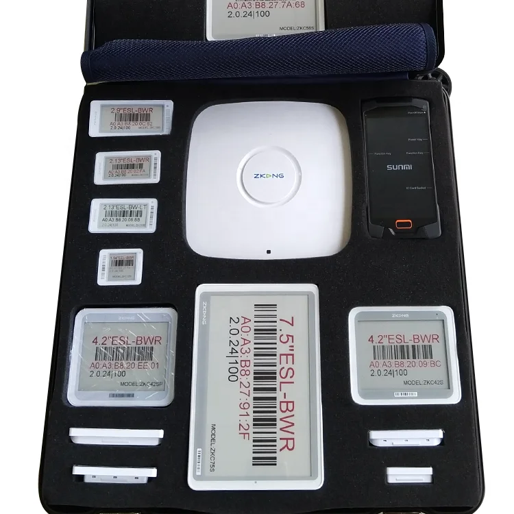 Zkong Supermarket Wireless 2.4G Nfc Electronic Digital Price Shelf Label Tag Esl Demo Kit System
