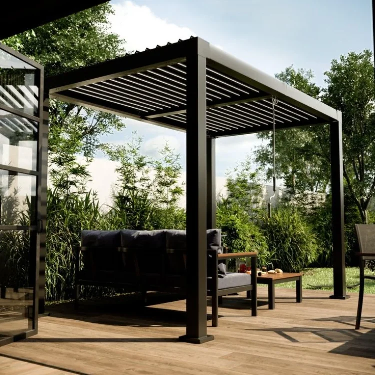 Good Selling Outdoor Modern Small Gazebos In Patio Durable Aluminum Pergola Shutters Price