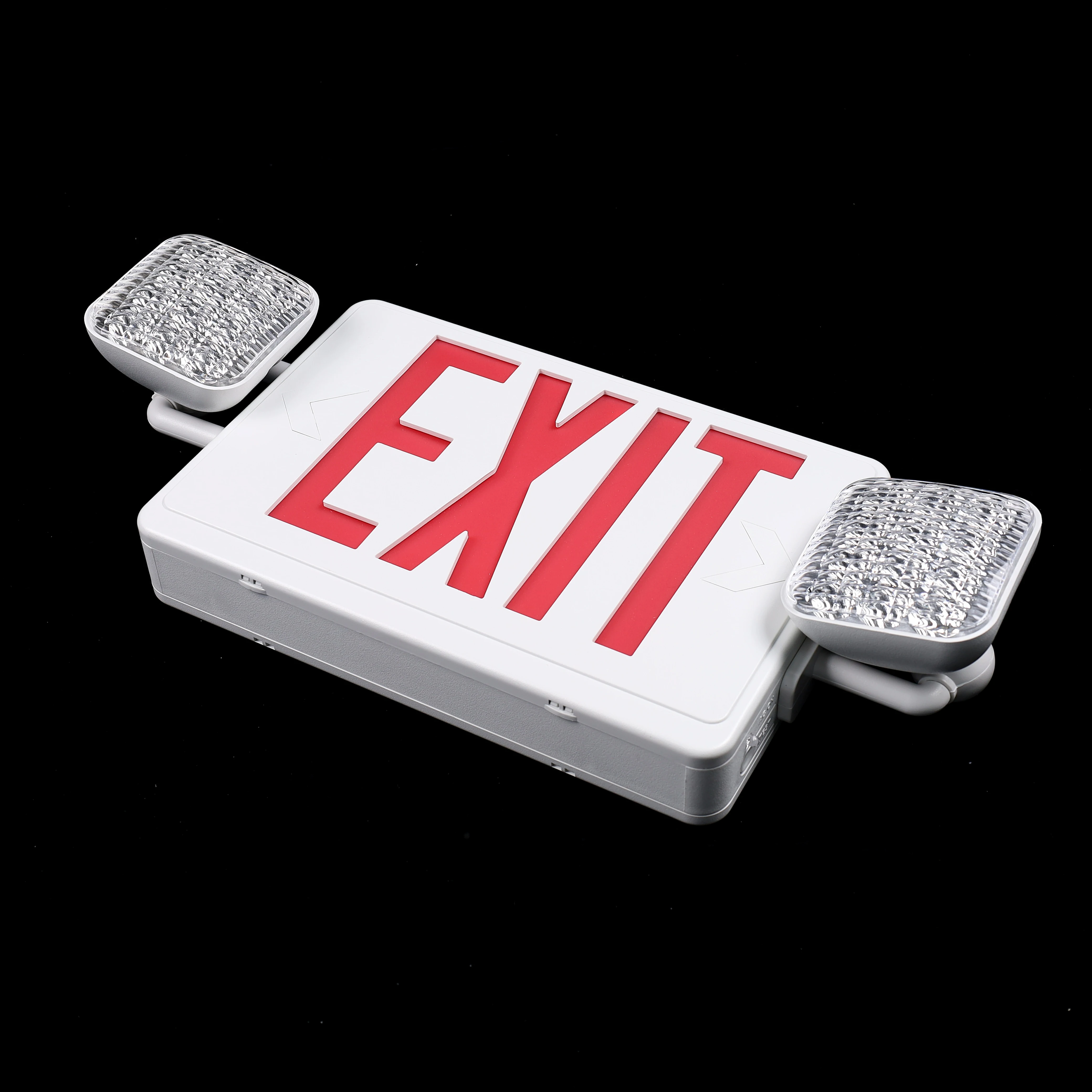 Fire Light Adjustable And Rechargeable Double Head Emergency Exit Light Exit Safety Sign Light