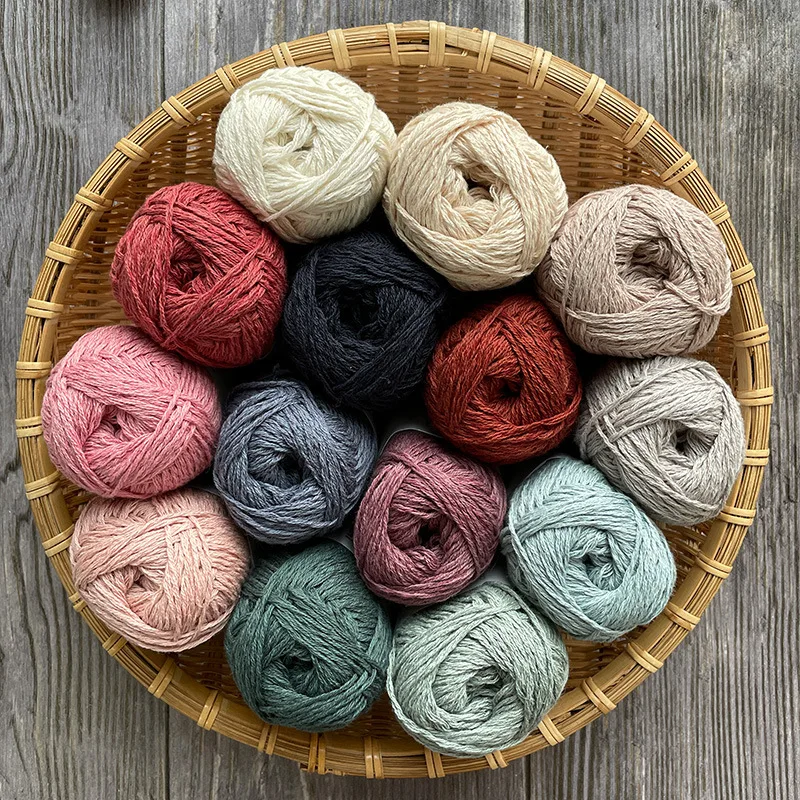 summer yarn 53% cotton 33% bamboo 14% linen hand knitting yarn for skirt bikini