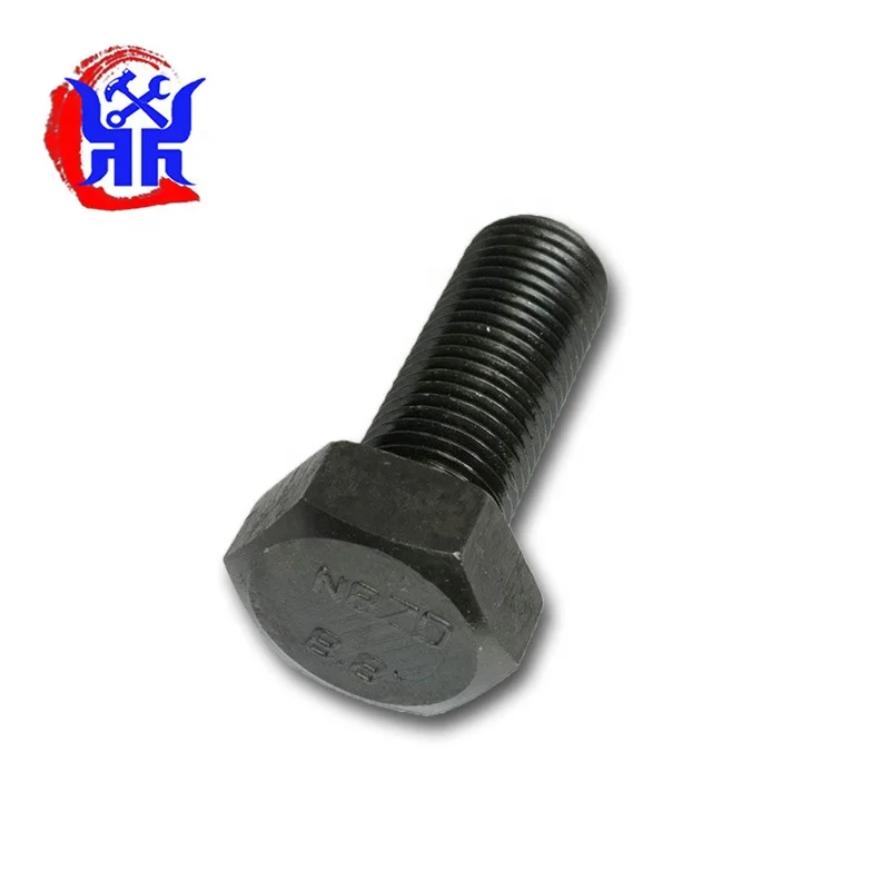 M10x45mm Hex Head Screw Bolts Fastener Grade 8.8 Carbon Steel Black Hexagon Head Bolt Screw