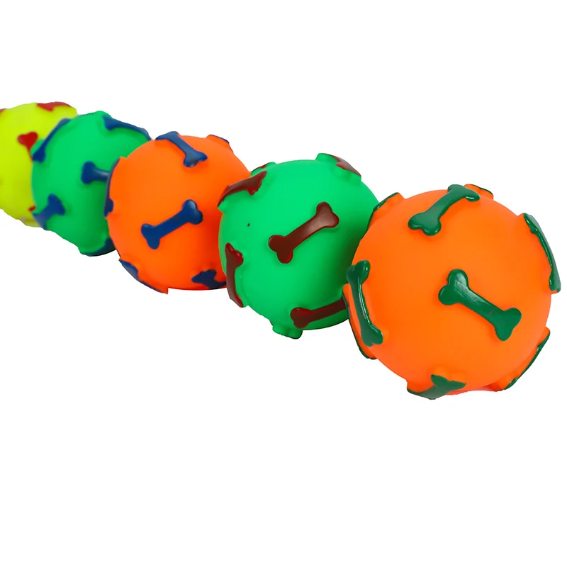 Interactive Durable Dig And Puppy Toy TPR Bone Ball Pet Sound Toy Molar Teeth Cleaning Pet Dog Toy