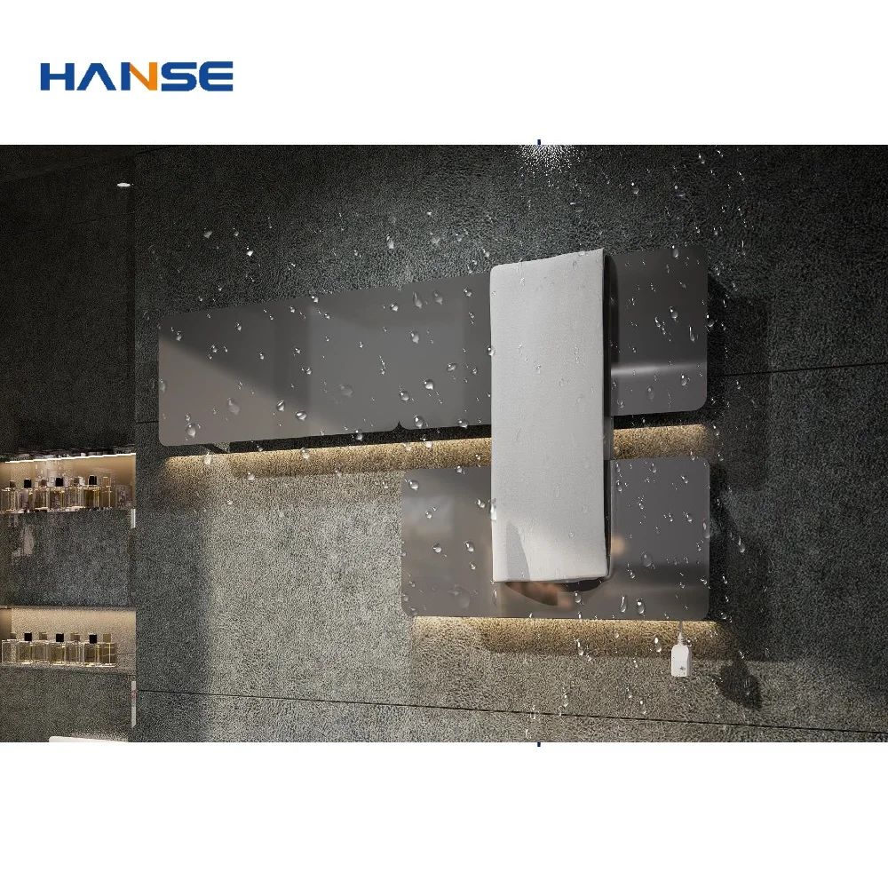 New energy graphene luxury gold hotel bathroom towel shelf over toilet towel heater rack