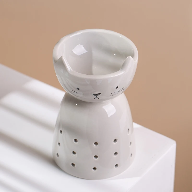 YUANWANG Cute Cartoon Custom Ceramic Oil Burner Fragrance Tea Light Scented Wax Melt Candle Warmer Incense Burners