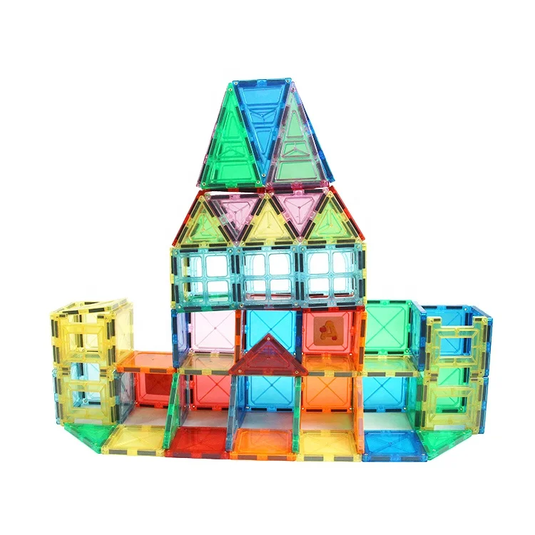 Factory Direct Momtesori Educational Magnet Puzzle Toys Magnetic Tiles Plastic Unisex ABS Kids Gifts 5 to 7 Years 100 Accept 1:8