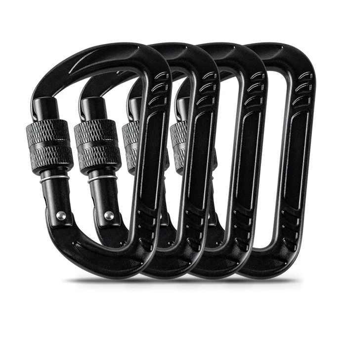 Professional Carabiner Climbing Key Hooks High Quality D Shape Aluminum Security Master Lock Outdoor Ascend Tool