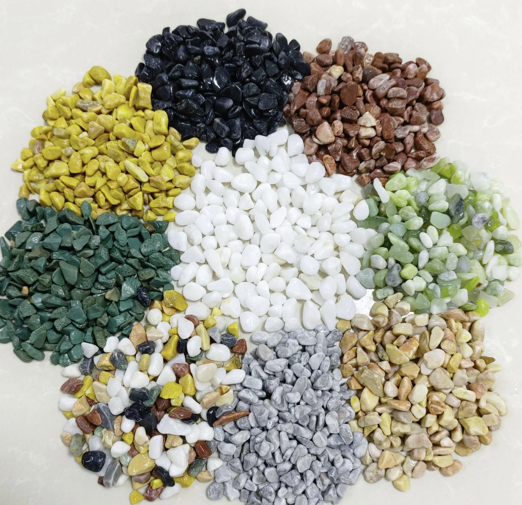 Wholesale Landscape Stone Grey Adhesive Pebble Washed Color Stone Epoxy Floor Terrazzo