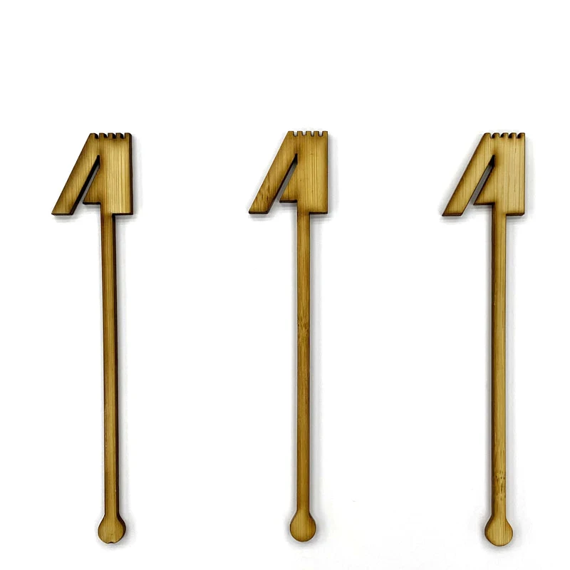 New Arrival bamboo cocktail stirrers disposable bamboo cocktail picks 4.1 inch