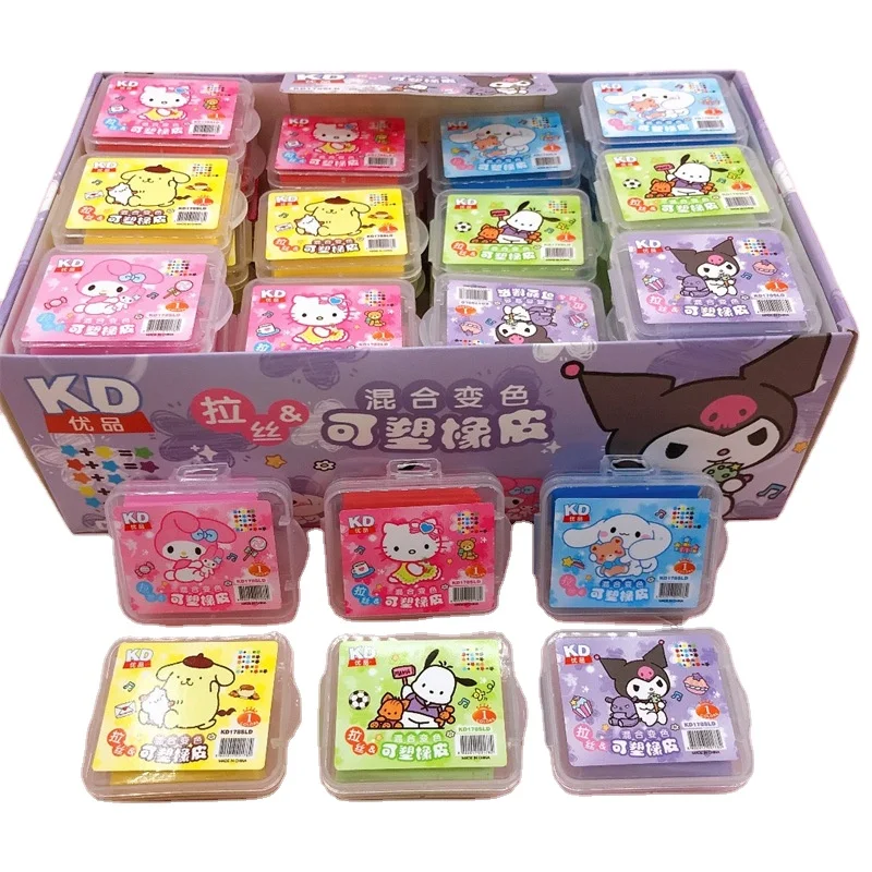 (Wholesale) Anime Kuromi Melody fancy plastically school eraser for students, shape into any form eraser for gift