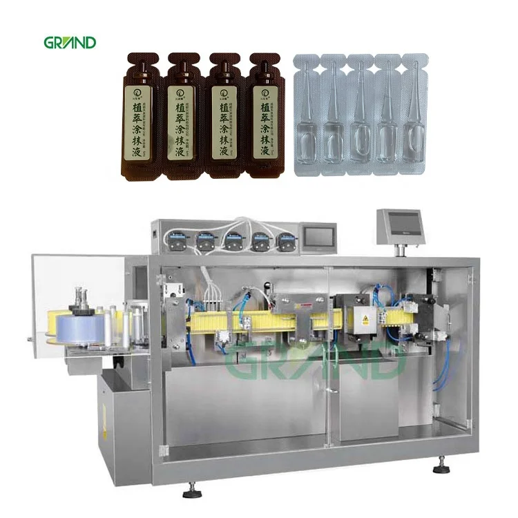 GGS-118 P5 полностью автоматическая машина для упаковки таблеток и капсул оливковое масло 14 мл монодоза пластиковой ампулы формовочная машина наполнения и запечатывания