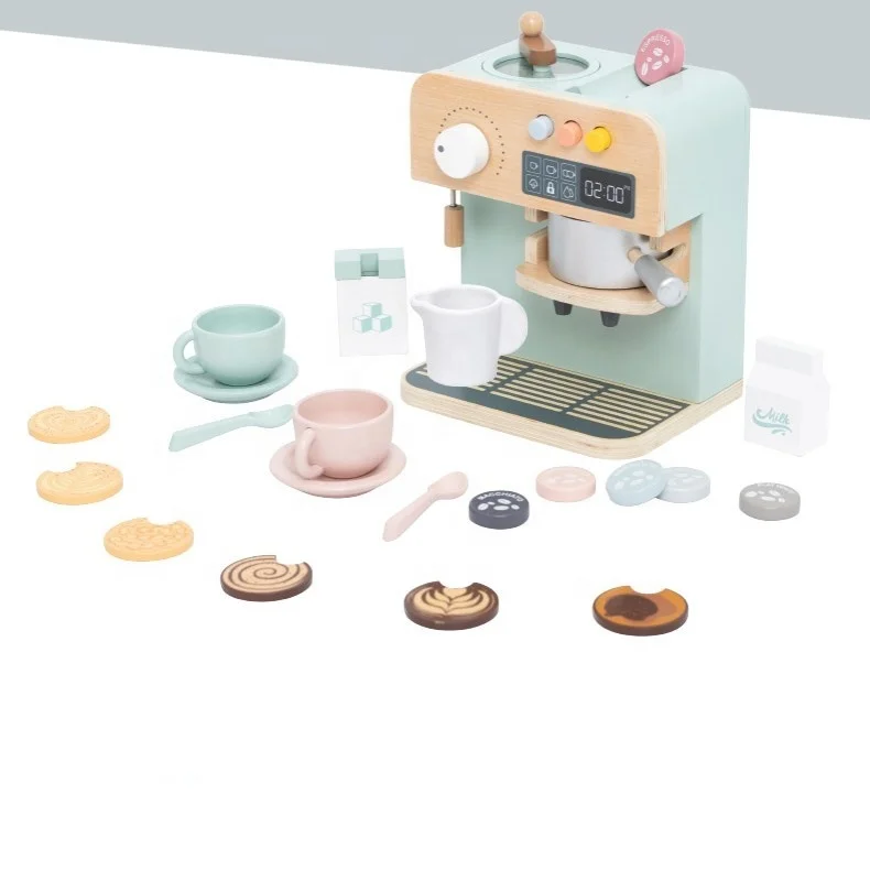 Деревянная кофемашина набор игрушек для детей