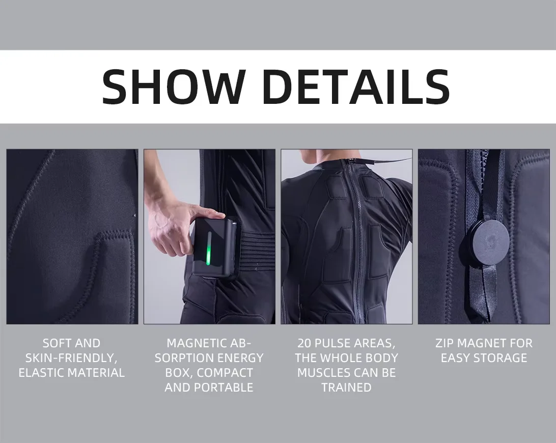 Wireless Ems Power Suit Machine Electro Stimulation Ems Suit Workout Fitness Dry Ems Training Suit